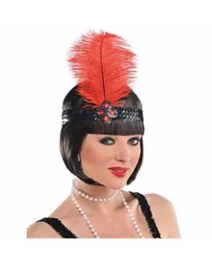 1920s Gatsby Girl Feather Headband