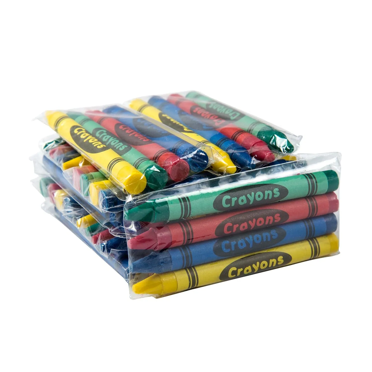 4-Color Pack Cello Wrapped Crayons, Case of 500