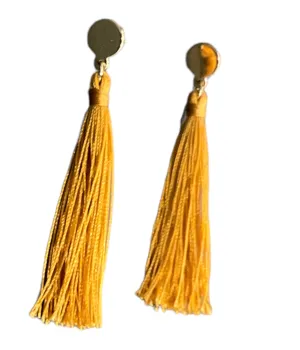 Adorne Gold Tassle Small Earrings