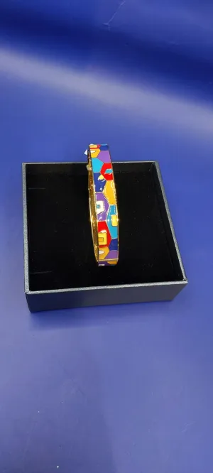 Anita Multicolor Art Deco Enamel Bracelet