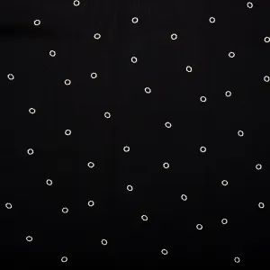 Assorted Polyester Print - Eyelet - Black / White