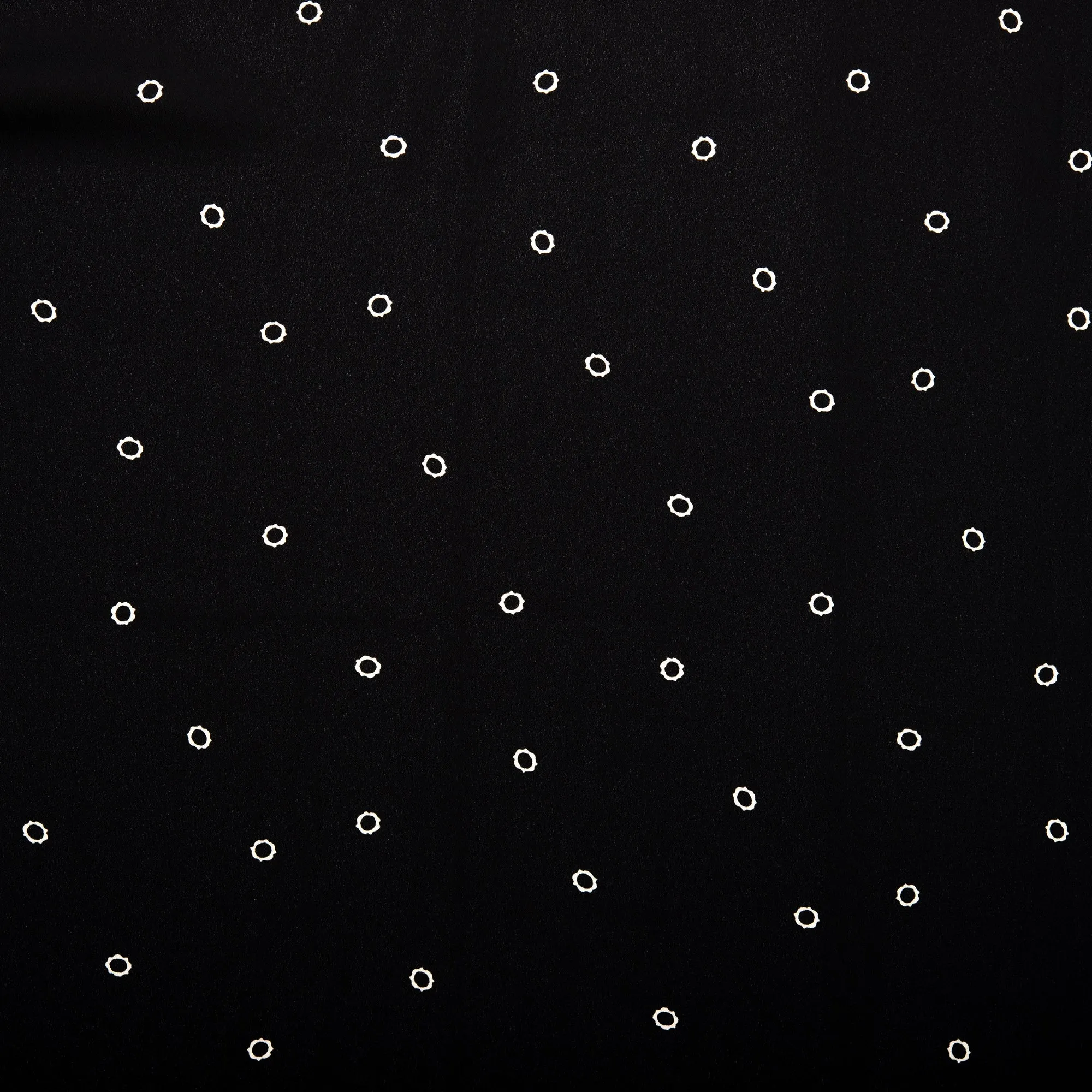 Assorted Polyester Print - Eyelet - Black / White