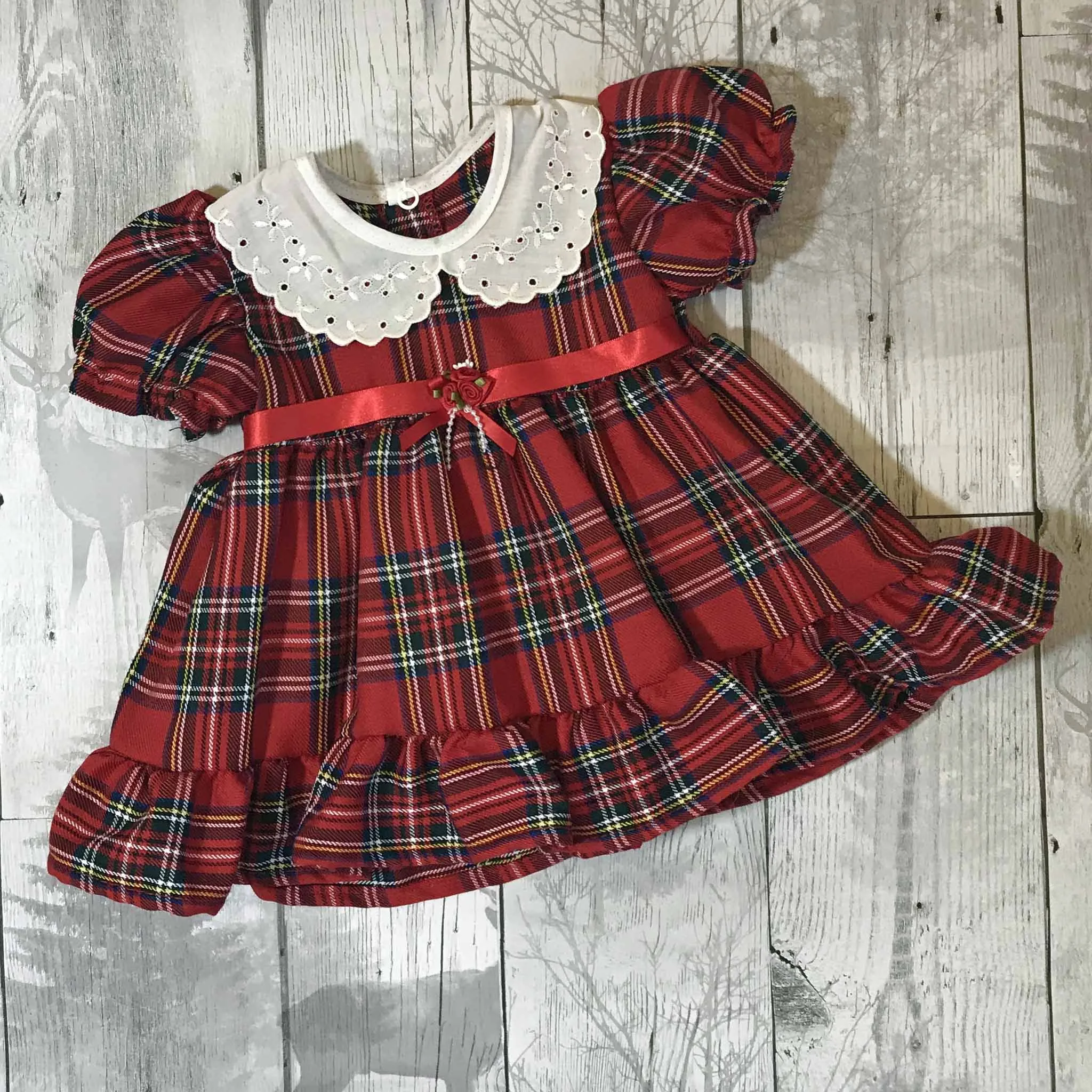 Baby Girls Red Tartan Dress and Jacket