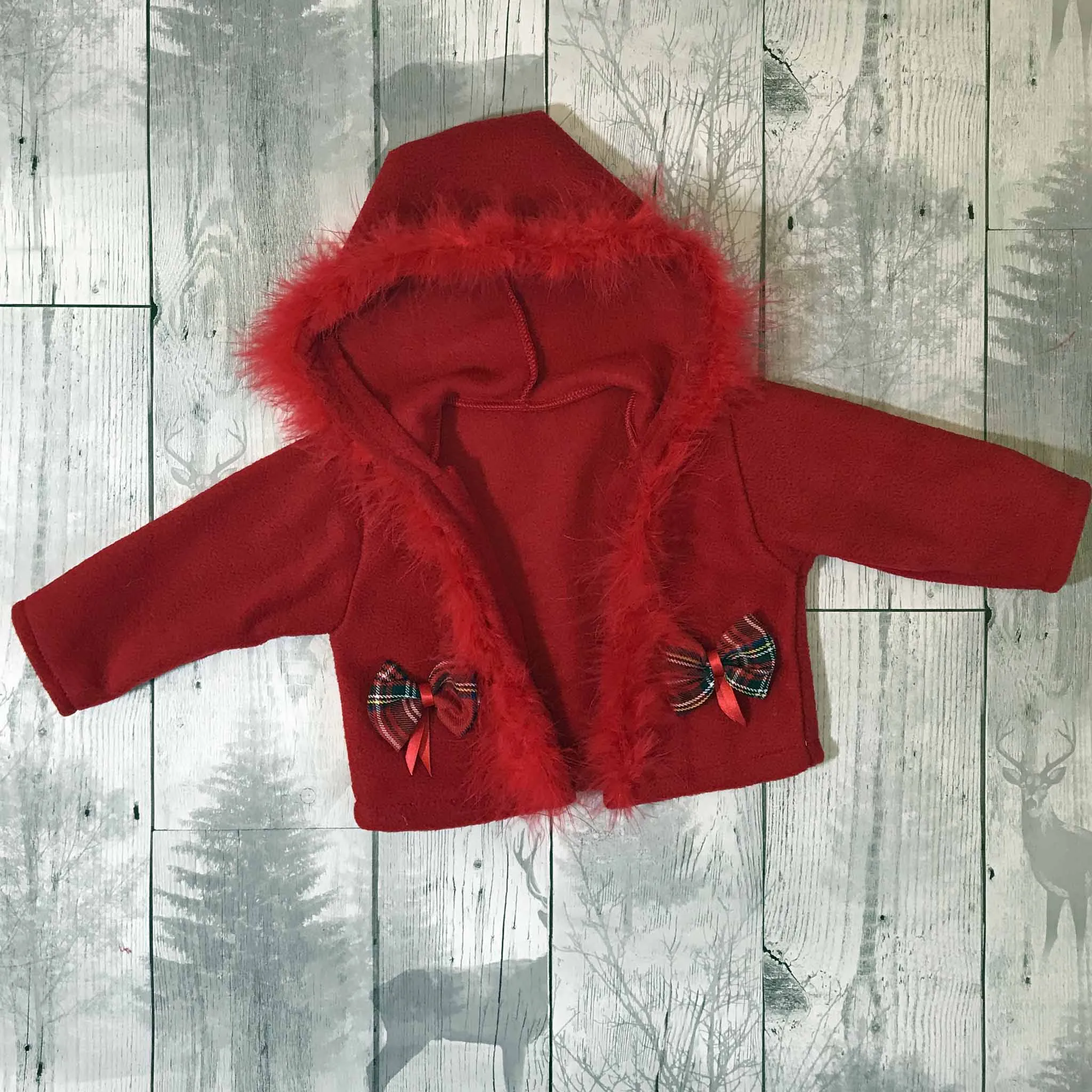 Baby Girls Red Tartan Dress and Jacket