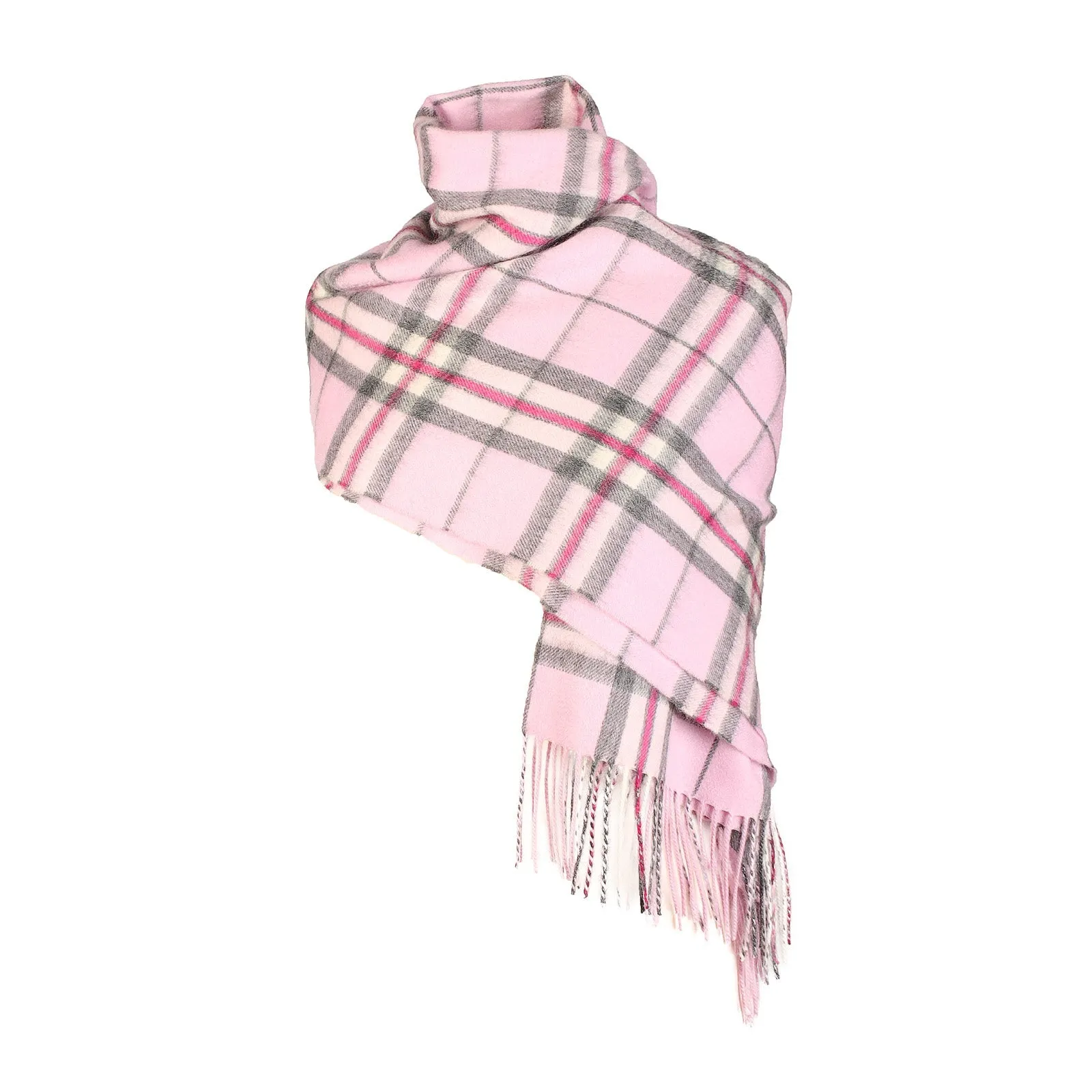 Balmoral 100% Cashmere Woven Stole Thomson Pink