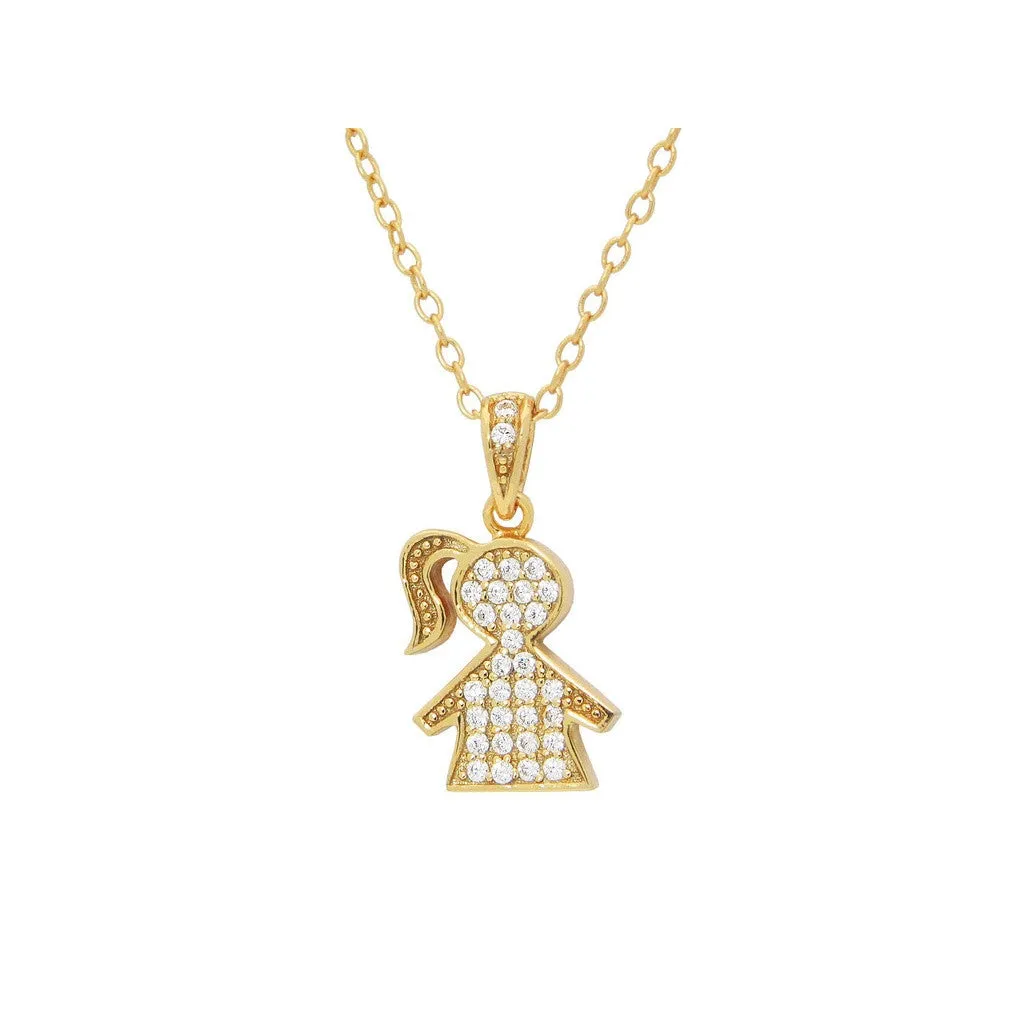 BecKids Dazzling Girl Pendant Necklace