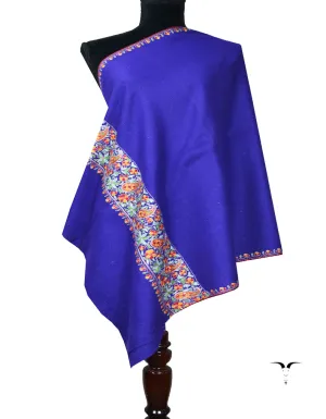 blue Embroidery Pashmina Stole 7807