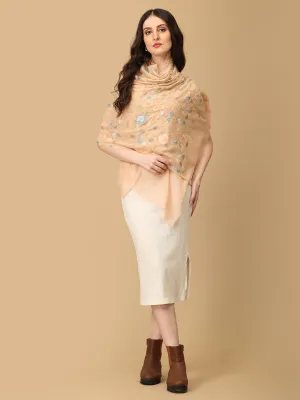 Blush Bouquet Fine Wool Embroidered Stoles