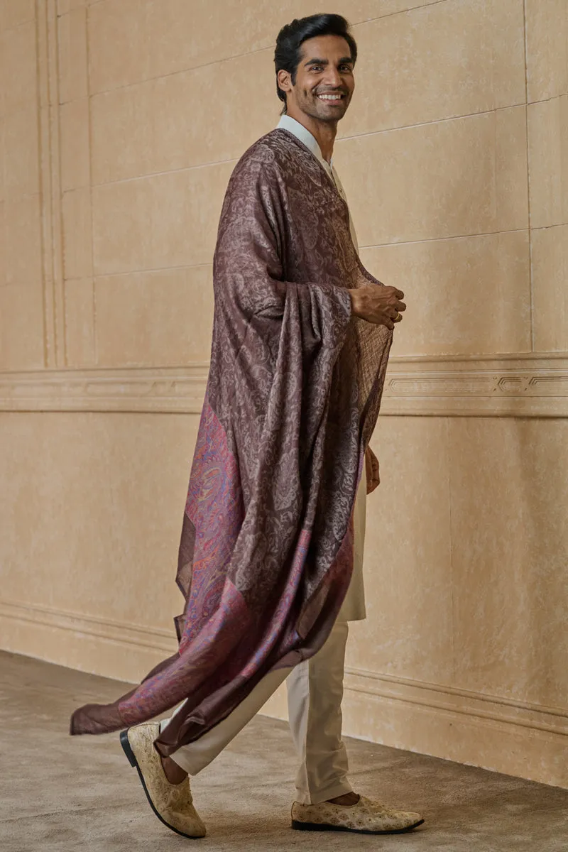 Brown Jamavar Shawl