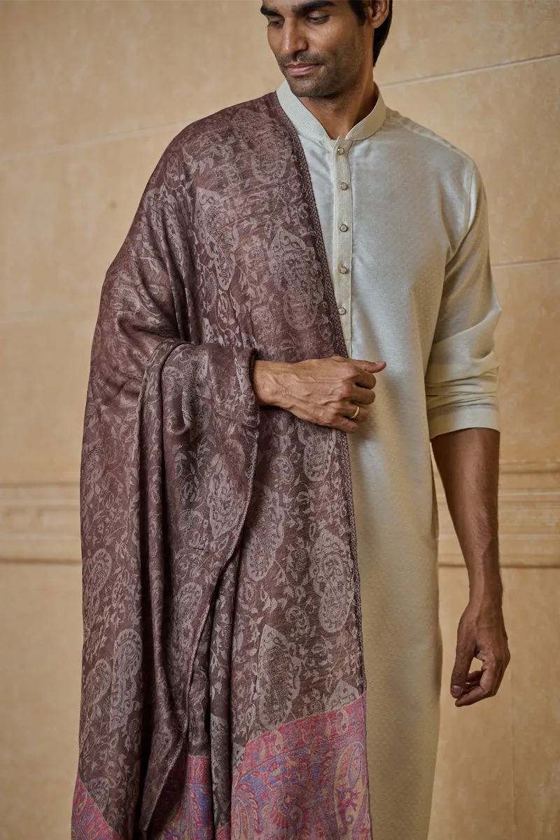 Brown Jamavar Shawl