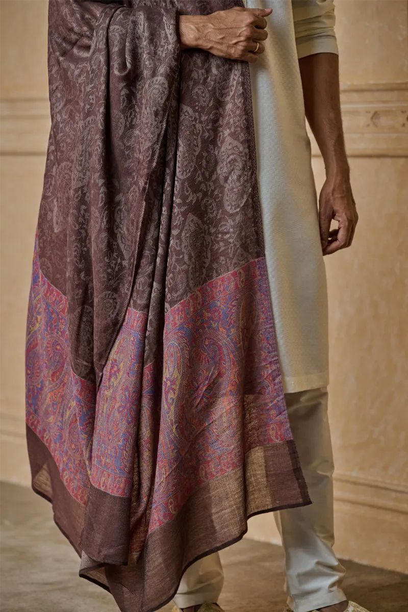 Brown Jamavar Shawl