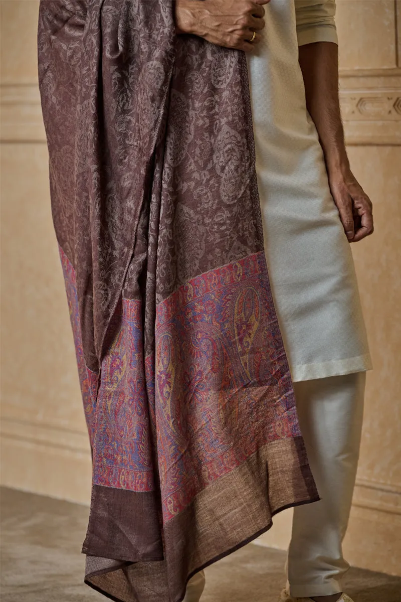 Brown Jamavar Shawl