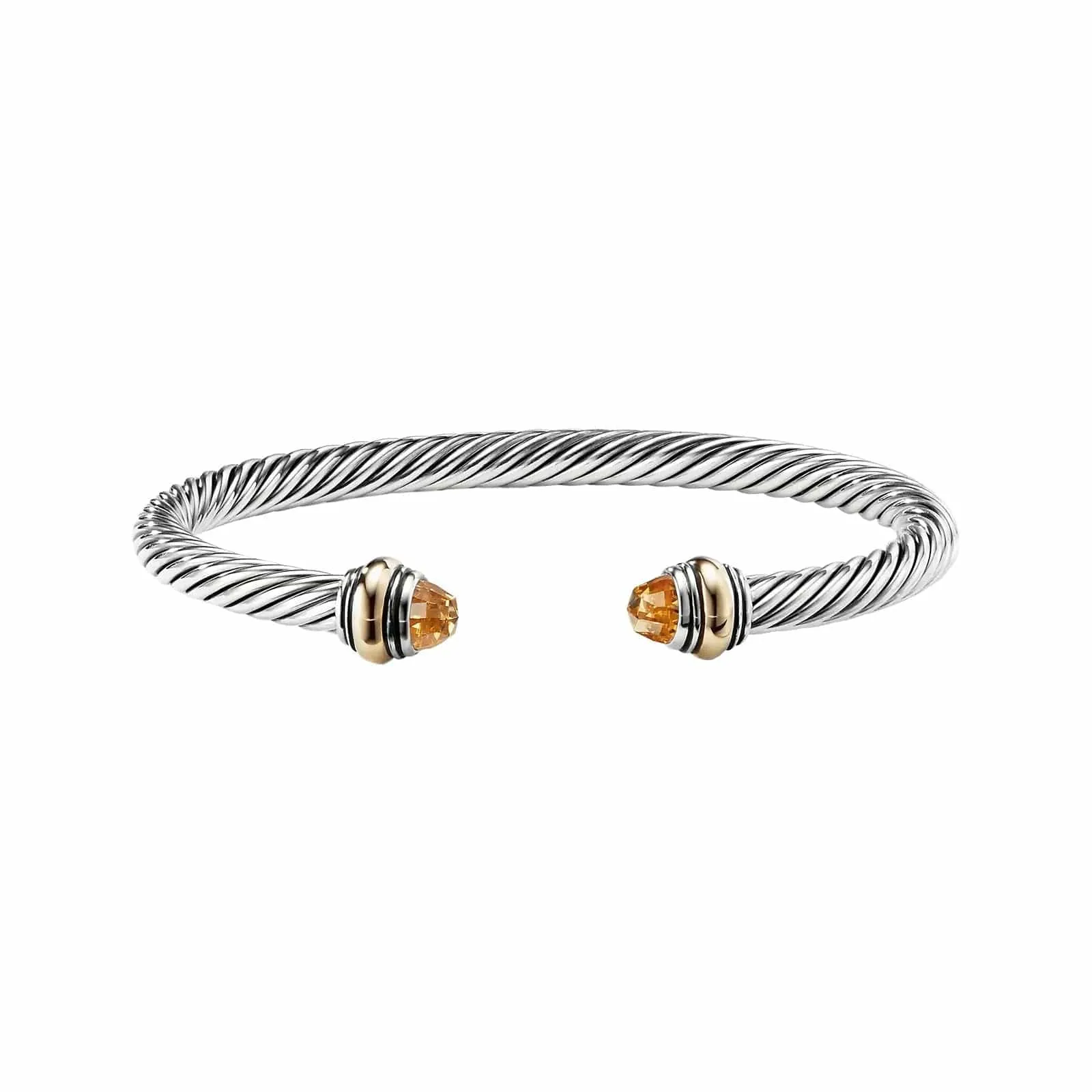 Cable Classic Bracelet in Citrine with 14K Yellow Gold (5mm)