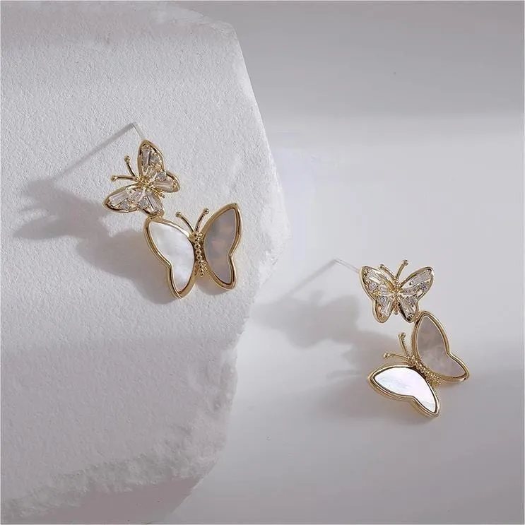 Chic Elegant Butterfly Dangle Earrings