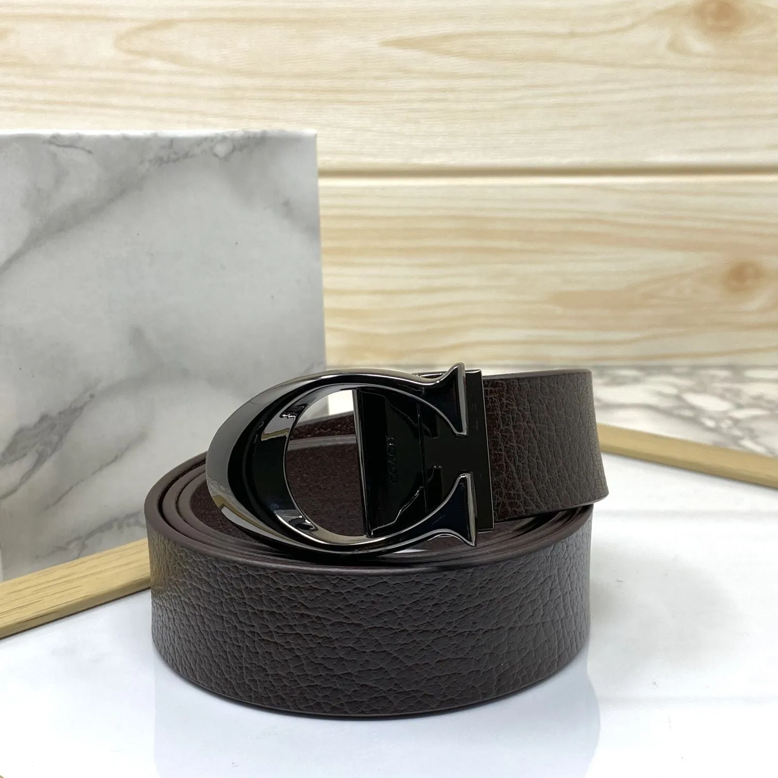 Classy Curve C Design Casual  Genuine Leather Belt-Jonasparamount