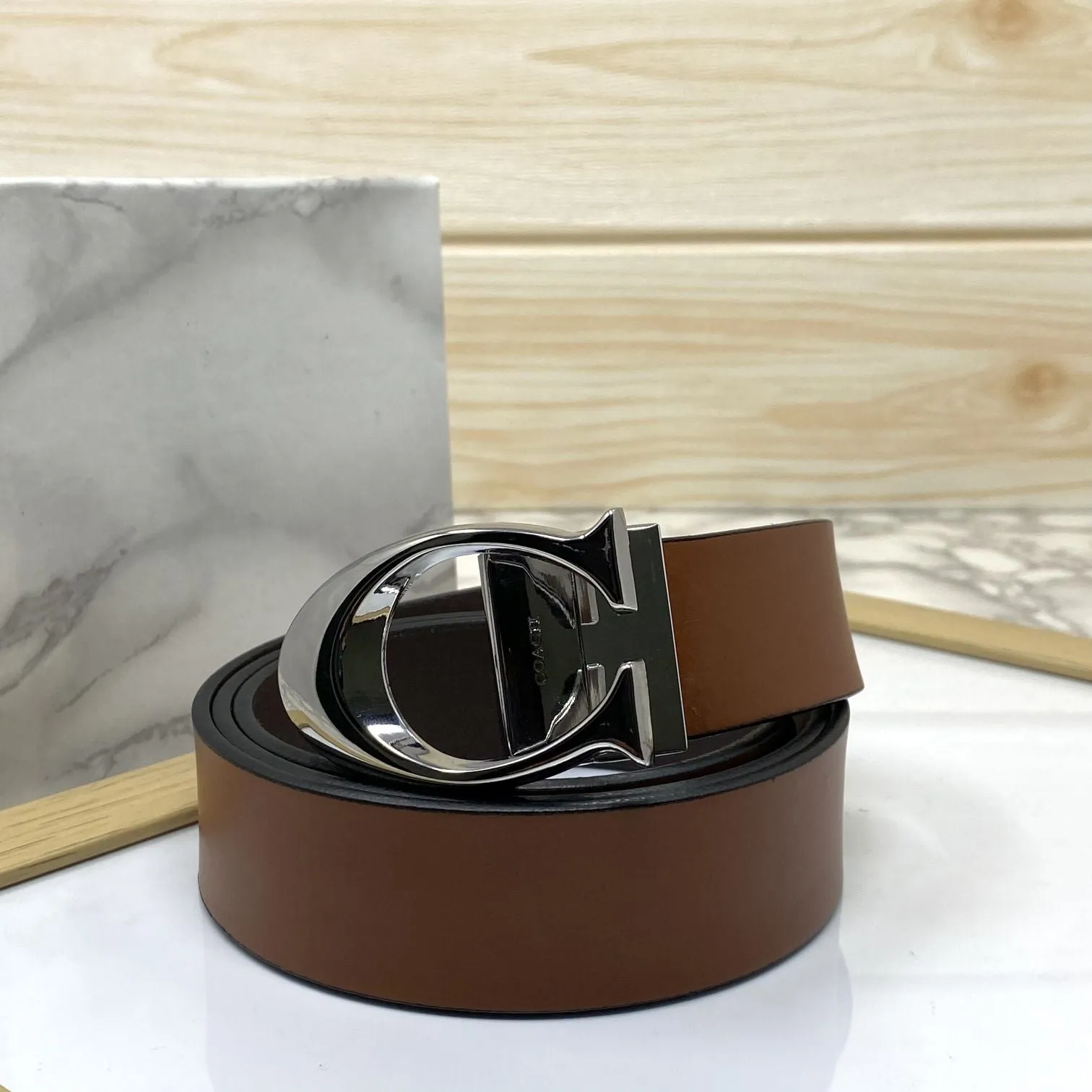 Classy Curve C Design Casual  Genuine Leather Belt-Jonasparamount