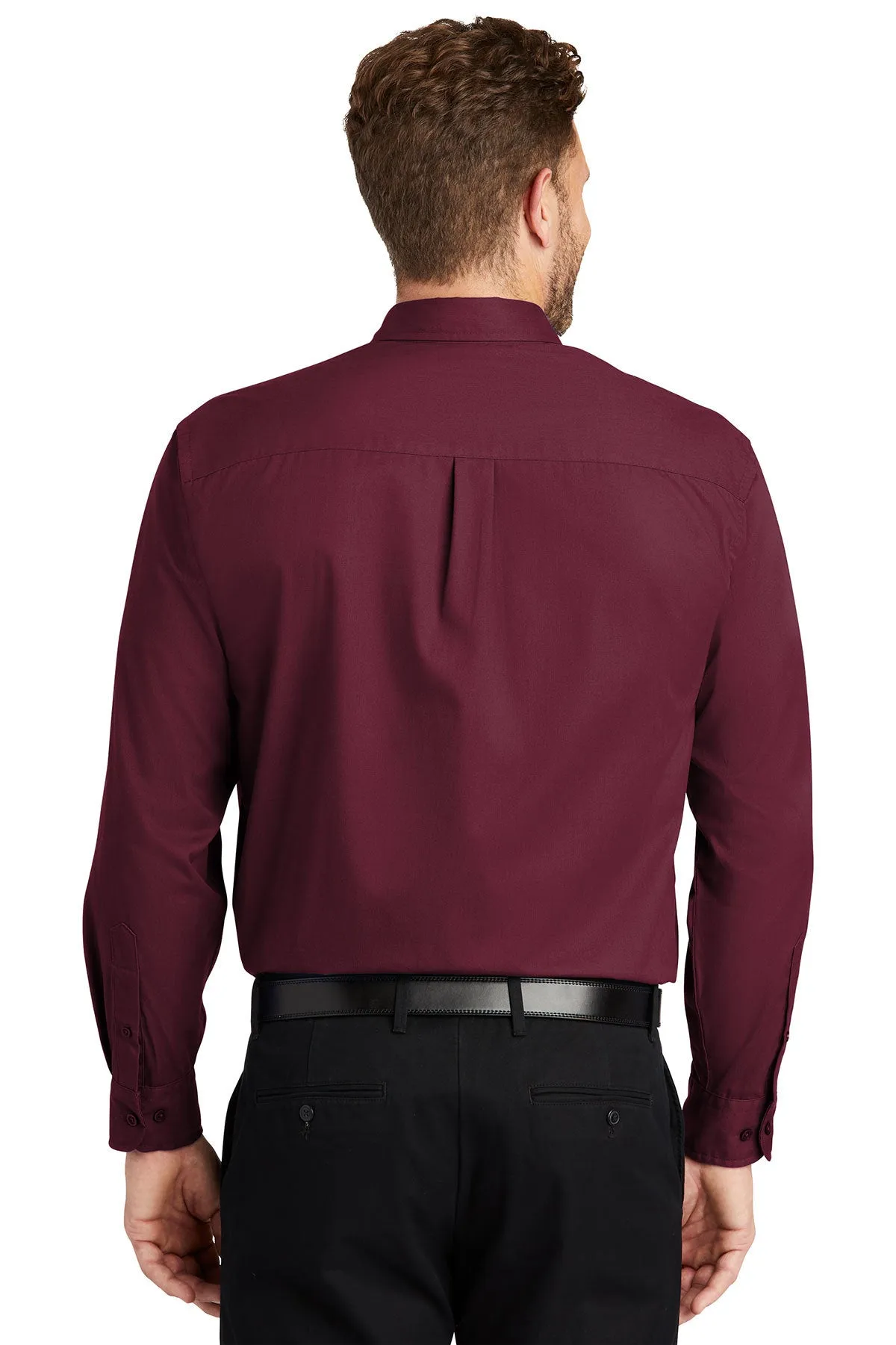 CornerStone Long Sleeve SuperPro Twill Shirt, Burgundy