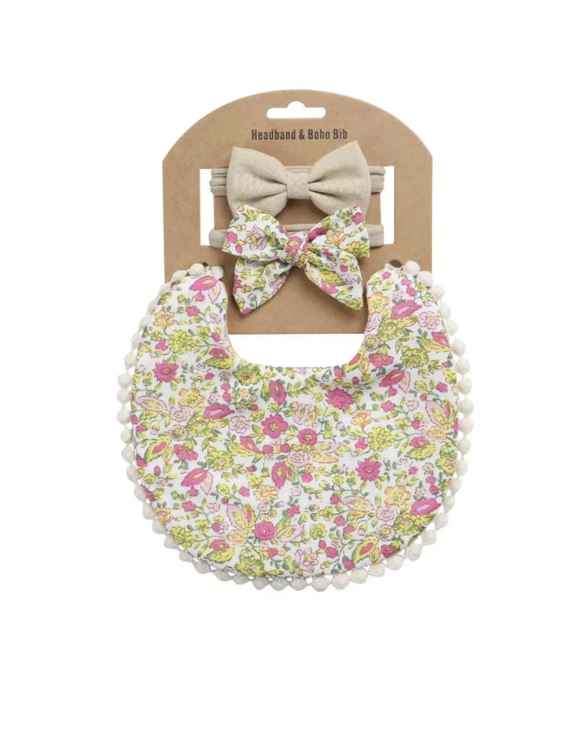 Cotton Double Sided Adjustable Bibs with bandana for baby girl