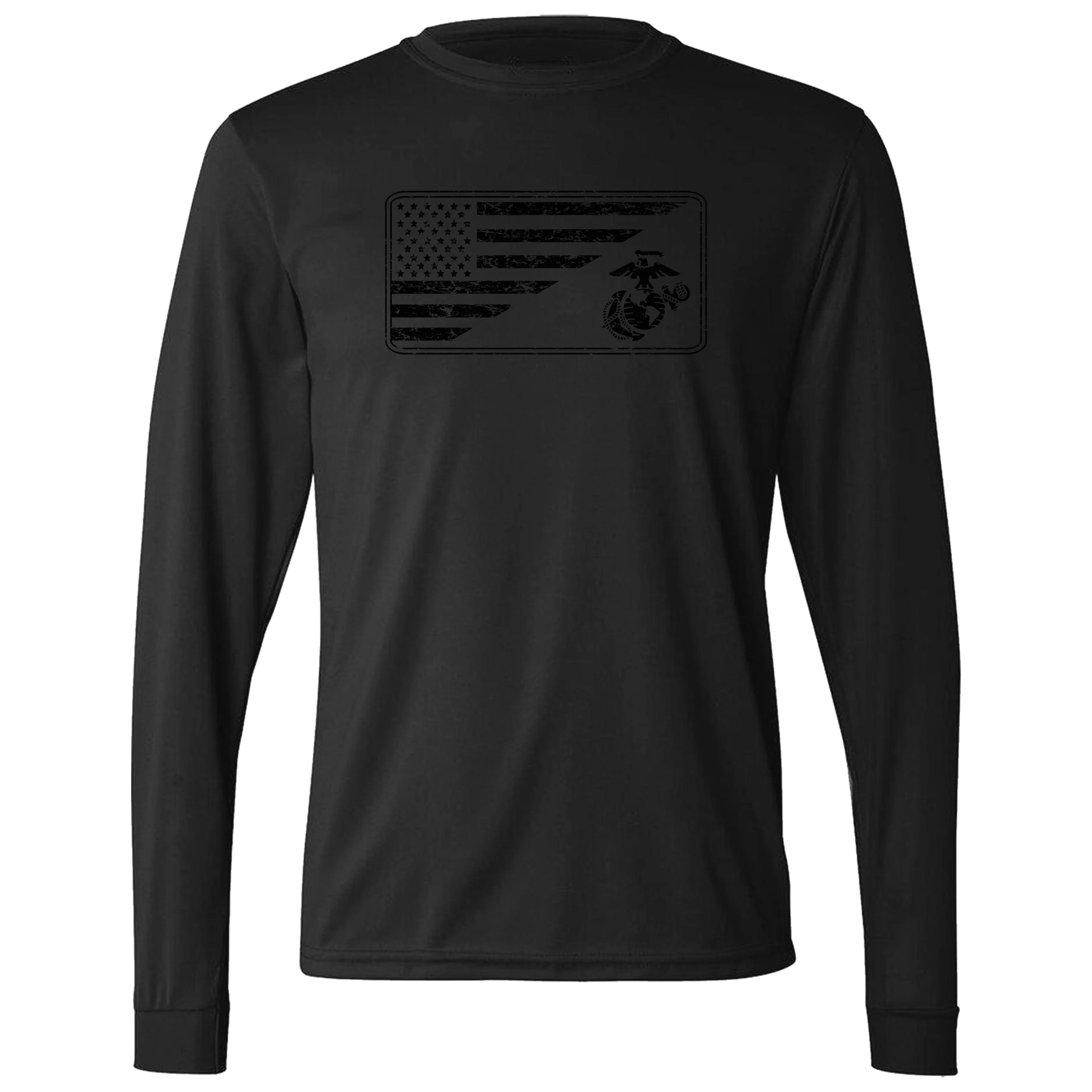 Covert Split Flag & EGA Marines Performance Long Sleeve Tee