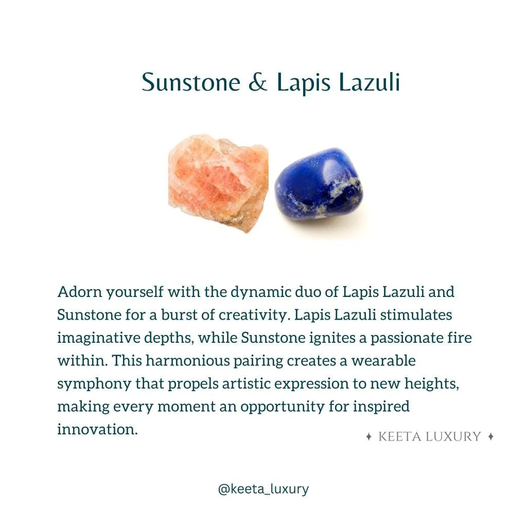 Creativity - Sunstone & Lapis Lazuli Bracelet