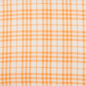 Crepe Chiffon - DAISY - Medium Plaid - Orange