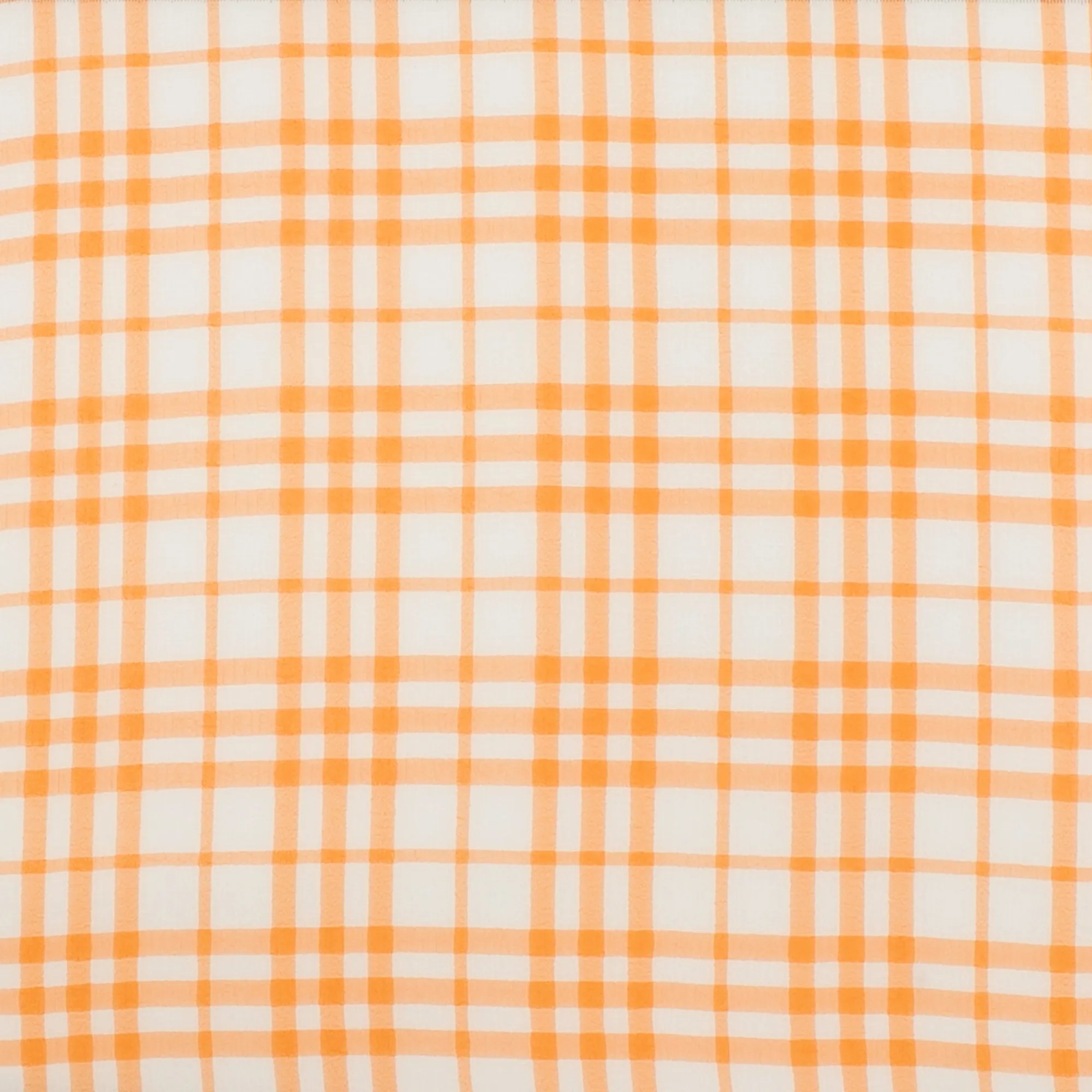 Crepe Chiffon - DAISY - Medium Plaid - Orange