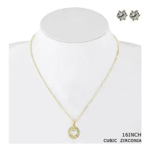 Cubic Zirconia Necklace 35009GS (12 units)