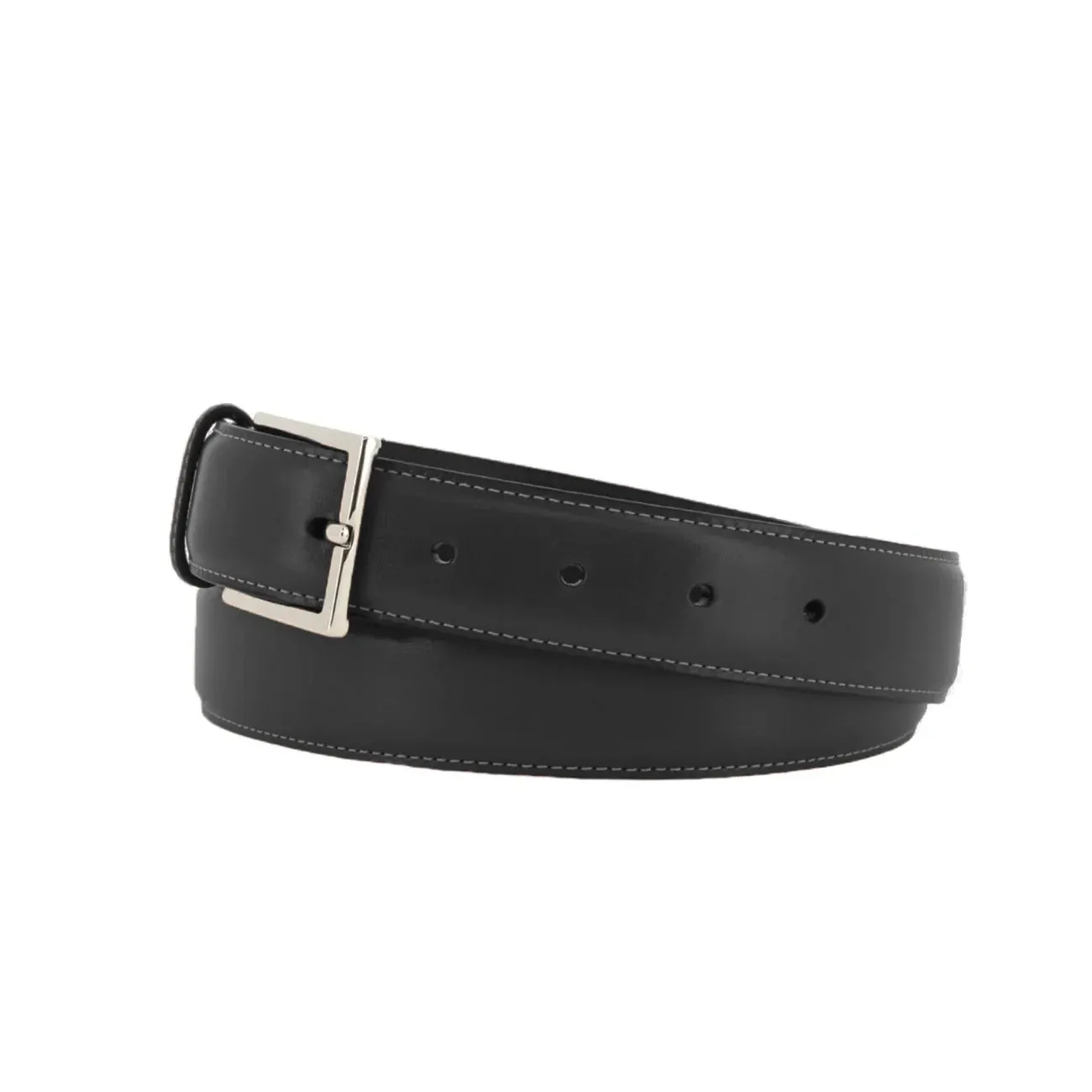 Dazzlo Calf Leather Dress Belt - Tan/Black - 32" / 42"