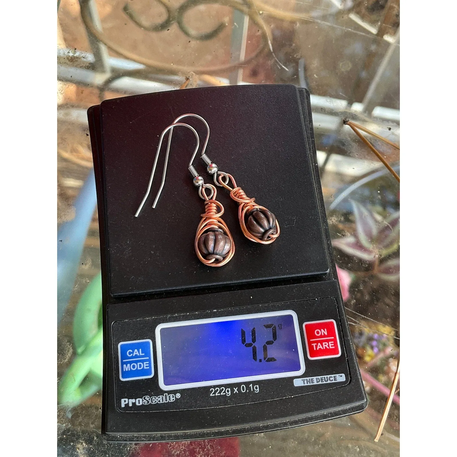 Elegant Copper Dangle Earrings