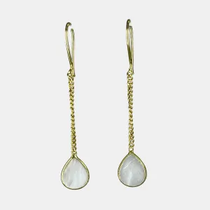 Elegant Gold-Plated Pearl Droplet Earrings