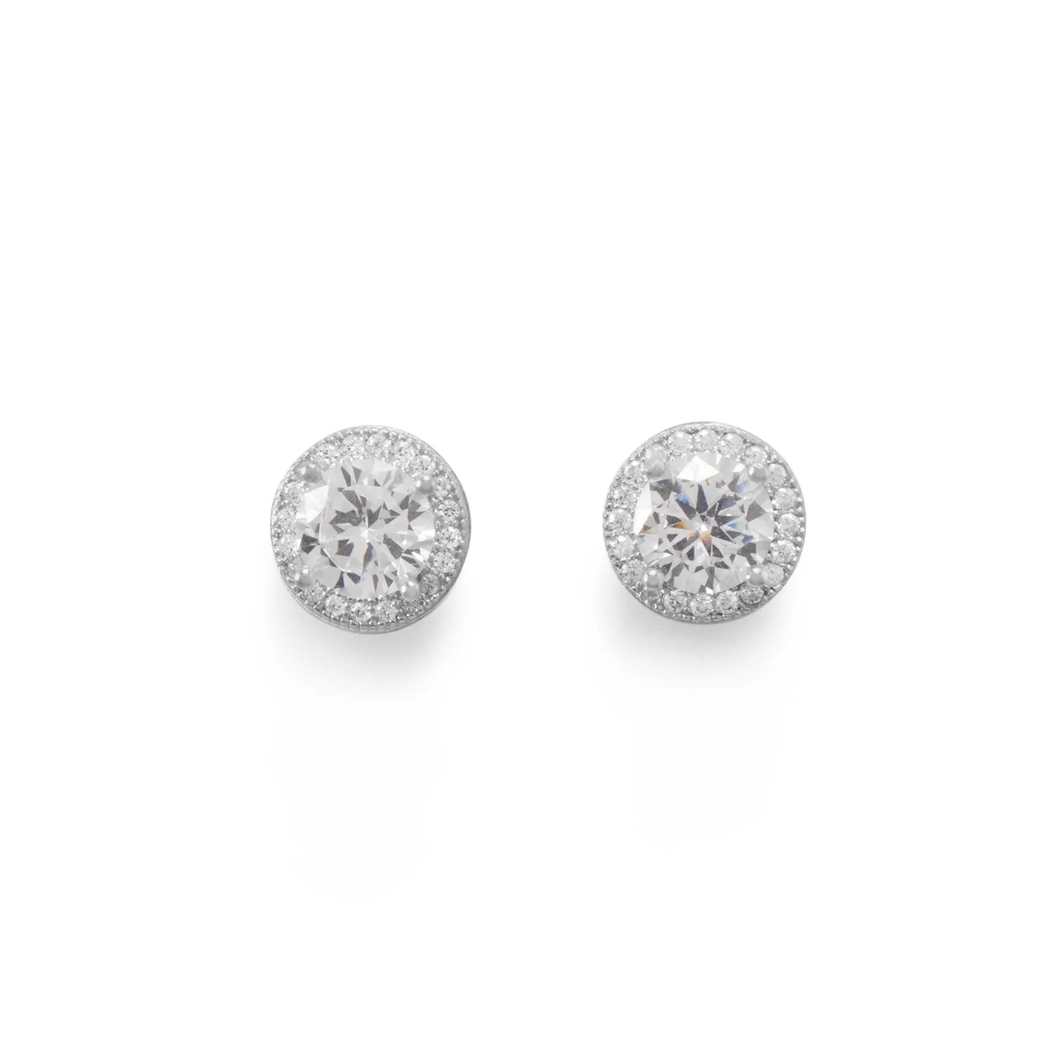 Elegant Round CZ Studs