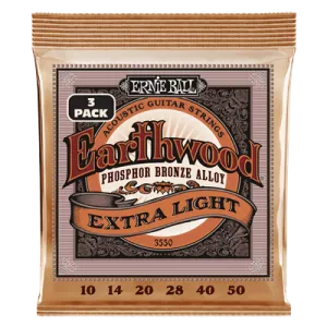 Ernie Ball Earthwood  Phosphor Bronze Extra Light 10-50 (3 Set Pack)