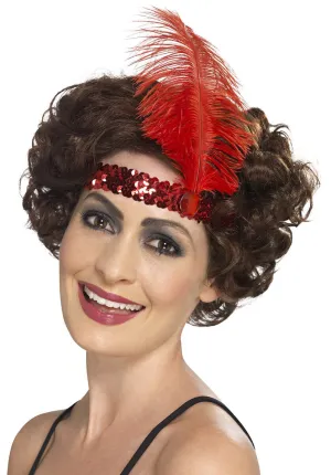 Flapper Headband, Red