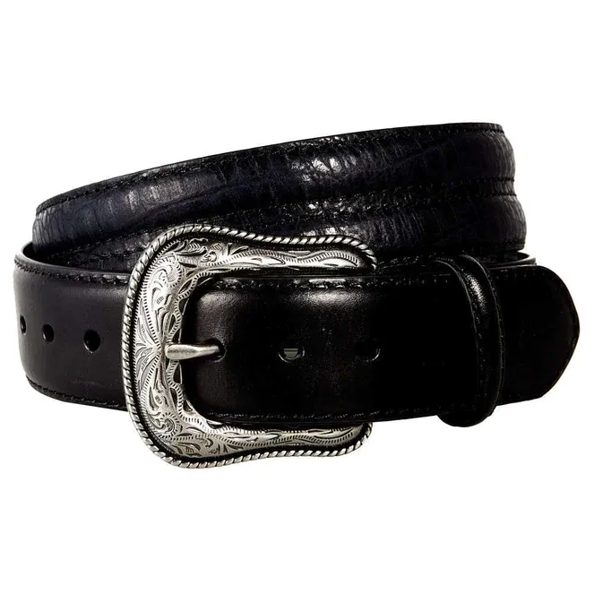 Gem Dandy Men's Black Grooved Center Belt