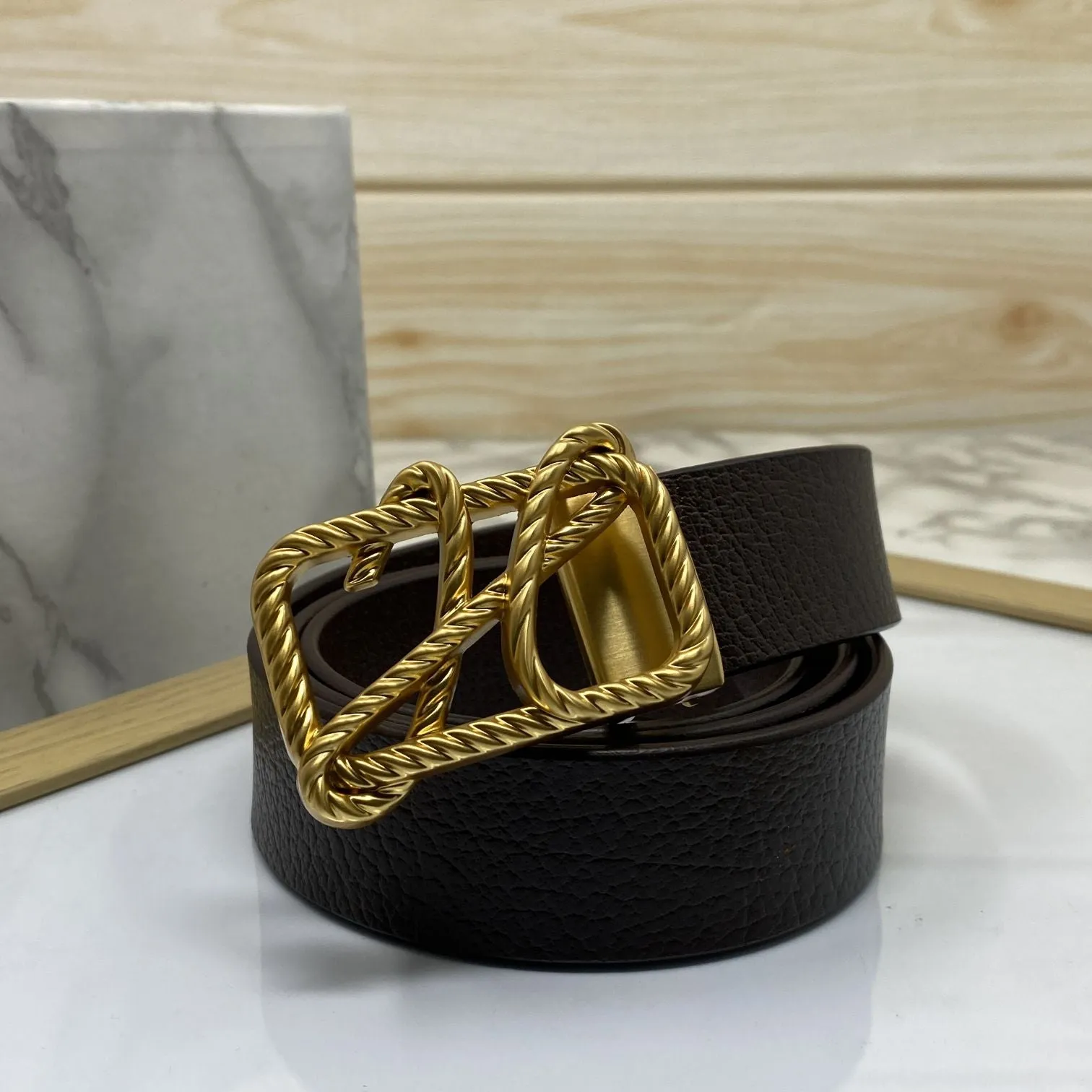 H-Pattern Leather Strap Belt For Men-JonasParamount