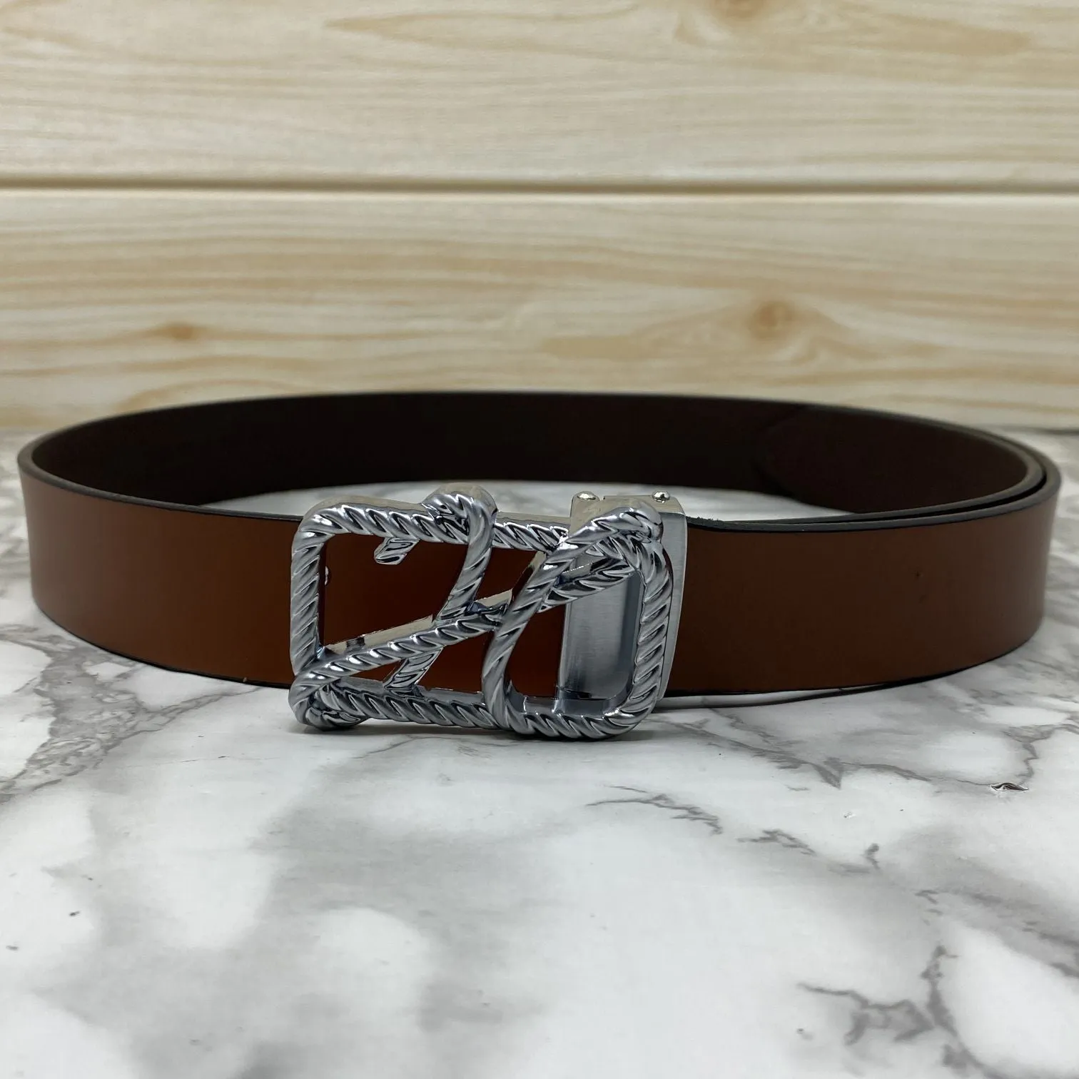 H-Pattern Leather Strap Belt For Men-JonasParamount