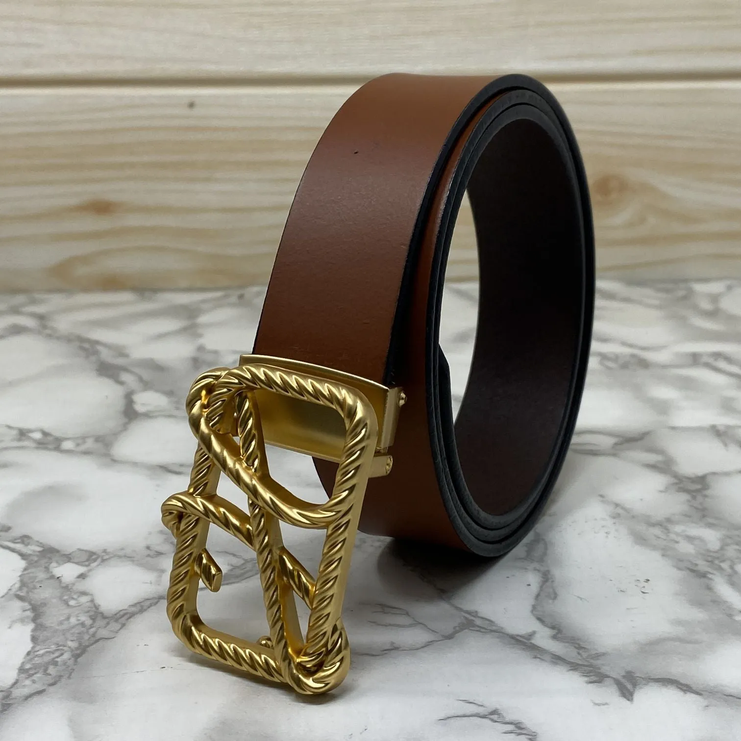 H-Pattern Leather Strap Belt For Men-JonasParamount