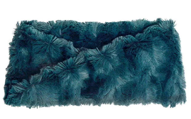 Headband - Luxury Faux Fur in Peacock Pond