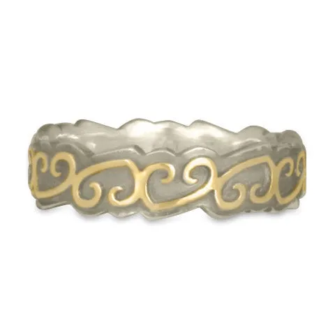 Heart Vine Ring Two Tone Gold Borderless