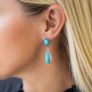 JESSE- Turquoise Earring Vintage Cowgirl Lovely Bohemian Water Drop Earrings