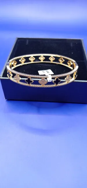 Katrina Fleur-de-Lis Elegant Golden Bracelets