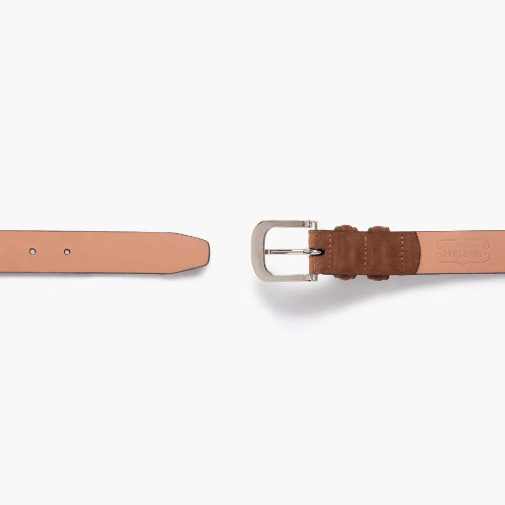 Men's Refined Leather Belt | Cognac Suede