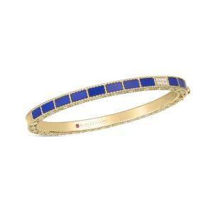 Mosaic Diamond Accent & Lapis Lazuli Bangle