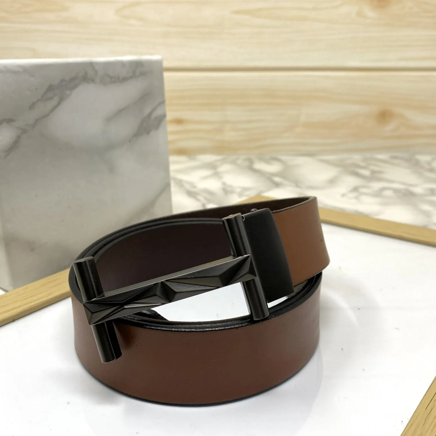 New Arrival H- Pattern Formal and Casual Leather Strap Belt-JonasParamount