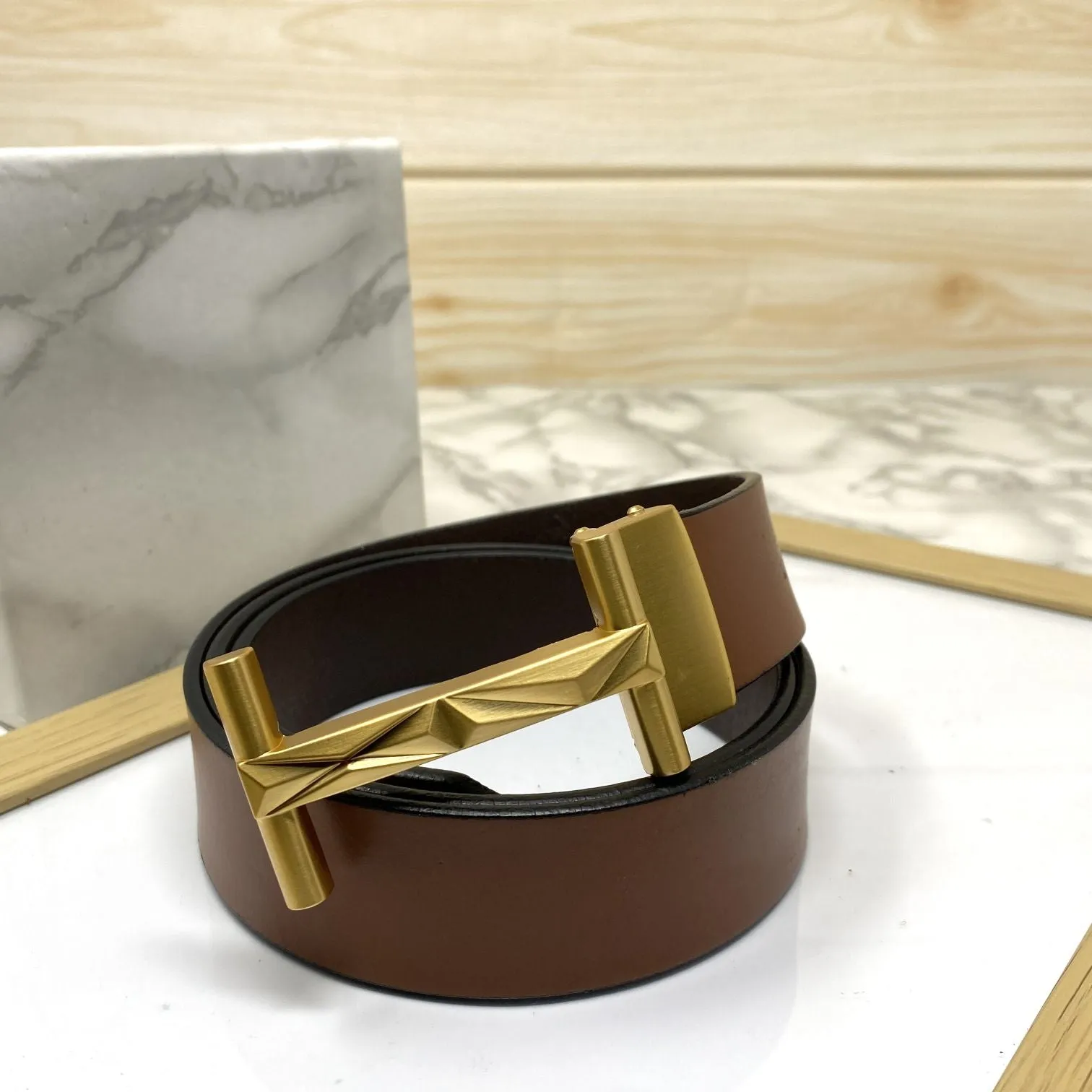 New Arrival H- Pattern Formal and Casual Leather Strap Belt-JonasParamount