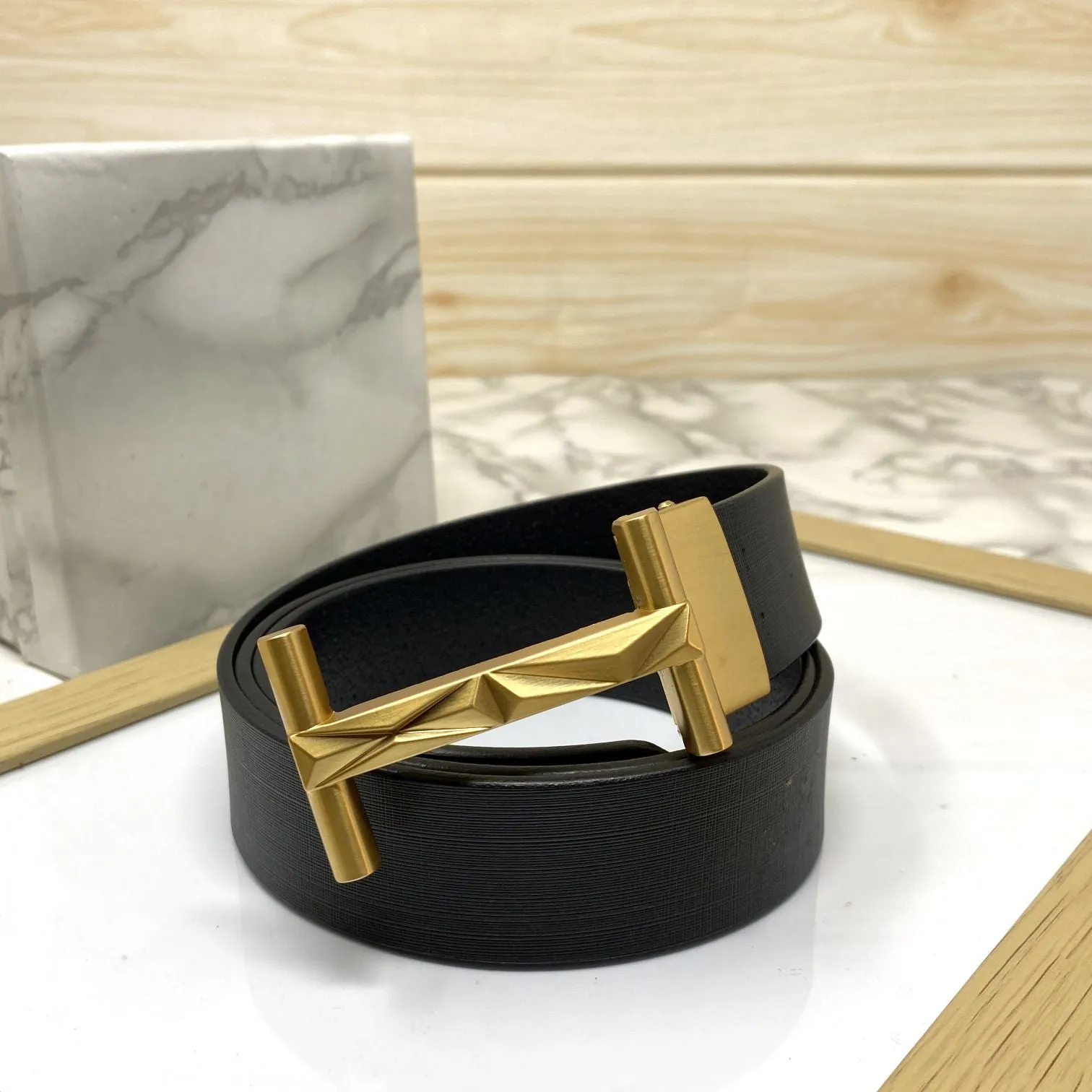 New Arrival H- Pattern Formal and Casual Leather Strap Belt-JonasParamount