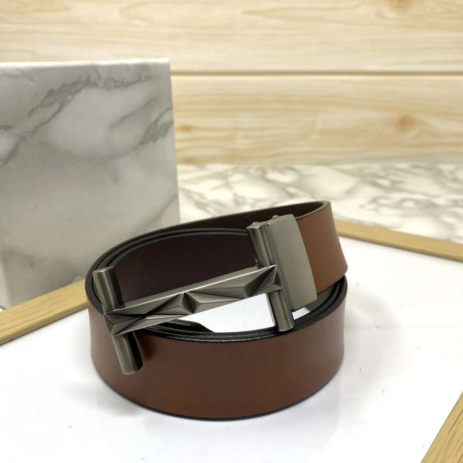 New Arrival H- Pattern Formal and Casual Leather Strap Belt-JonasParamount