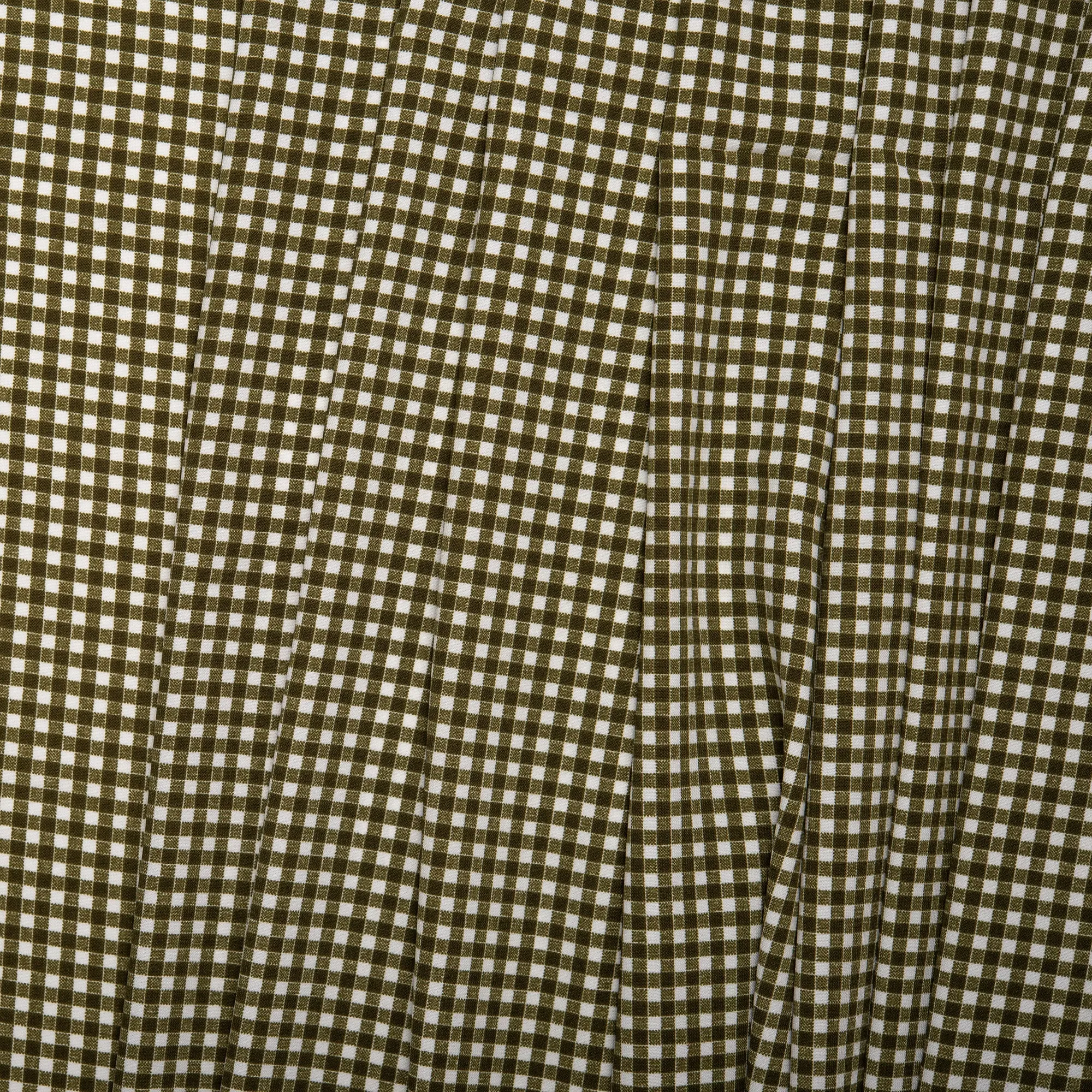 Novelty  Polyester Print - Plaids - Green / White