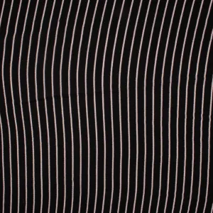 Novelty Polyester Print - Stripes - Black