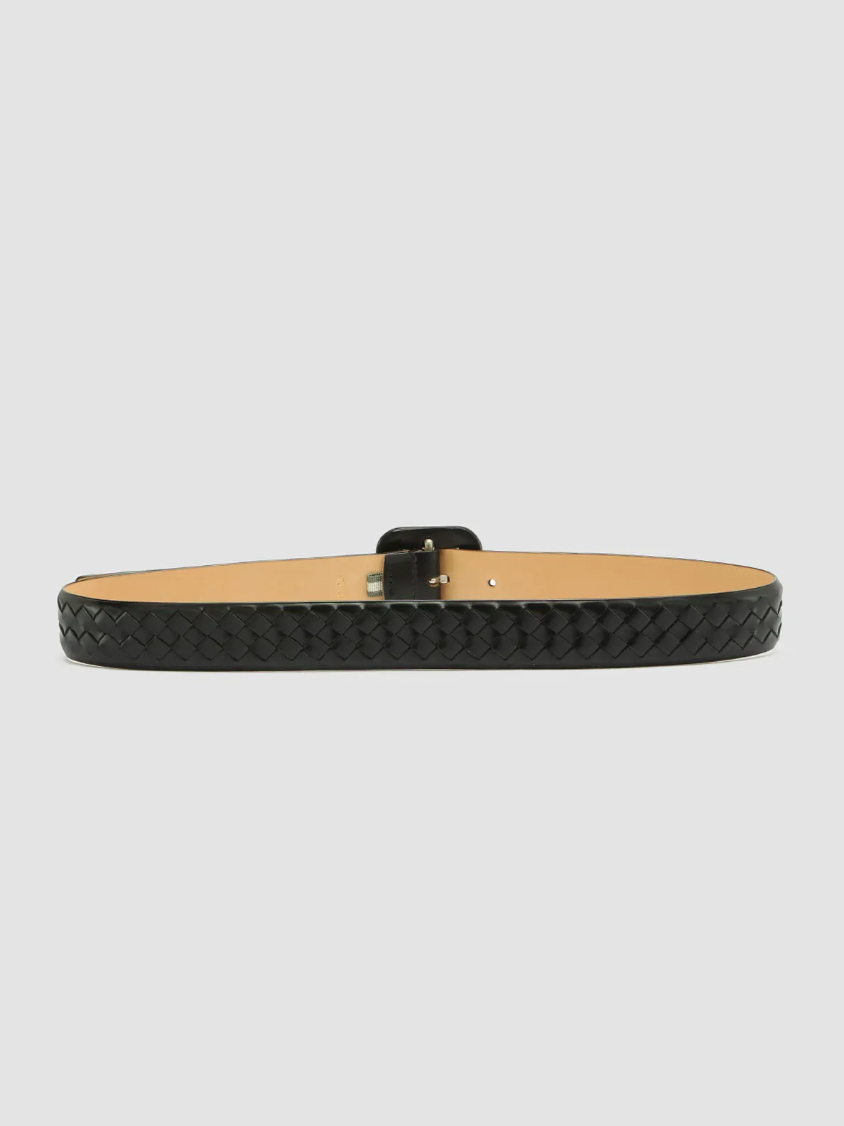 OC STRIP 060 - Black Woven Leather Belt